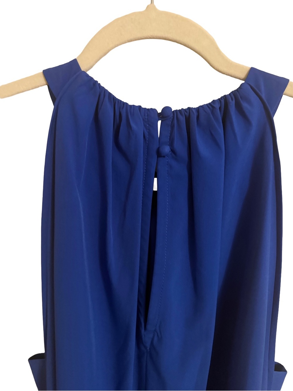 Calvin Klein Blue Sleeveless Dress with Tie Waist - Picture 4 of 5